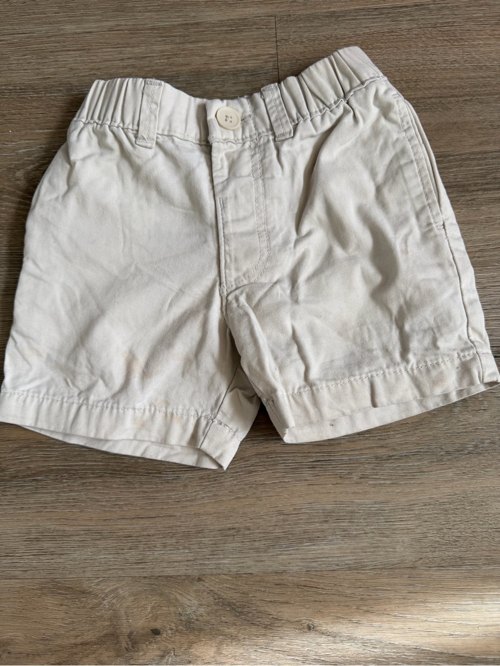 Zara Infant Cream Elastic-Waist Shorts